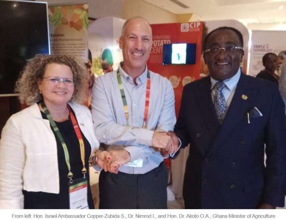 With Hon. Ambassador Copper-Zubida S., and Hon. Dr. Akoto O.A., Ghana Minister of Agriculture