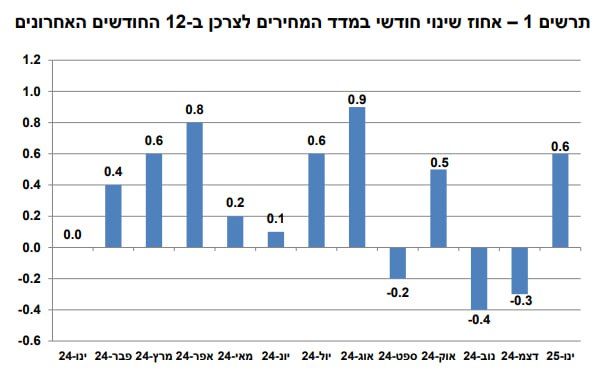 מדד המחירים לצרכן ינואר 2025