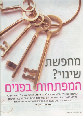 כתבה שפורסמה ב"לאישה" על המפתחות והספר