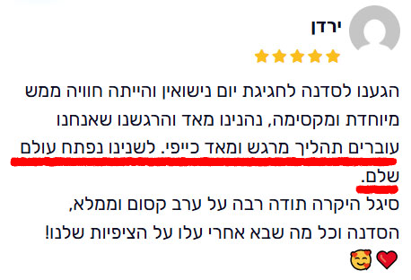 משוב סדנה זוגית פרטית בכרמיאל חוויה שתחזיר לכם את התשוקה