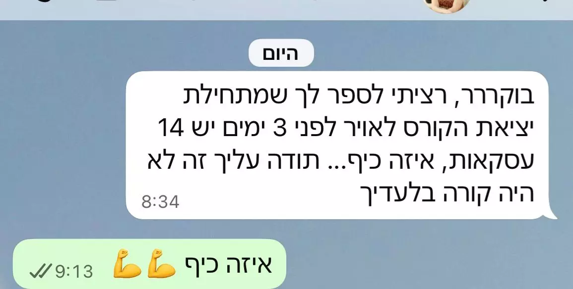 הודעת וואטסאפ — המלצה 8