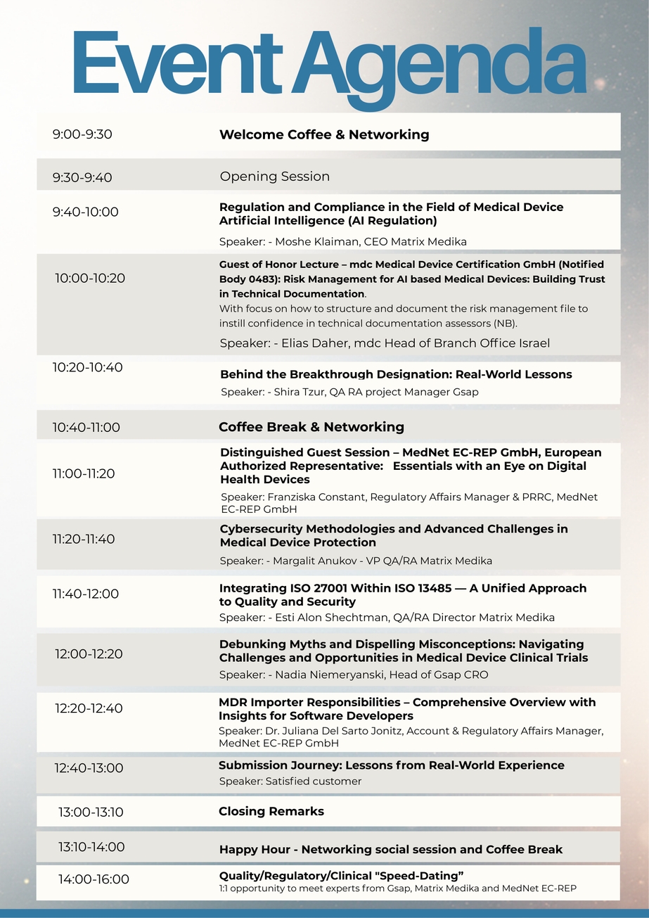 EVENT AGENDA